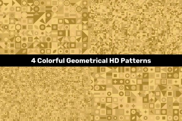 4 Beige Geometrical HD Patterns: A Practical Resource for Design Consistency and Visual Calm