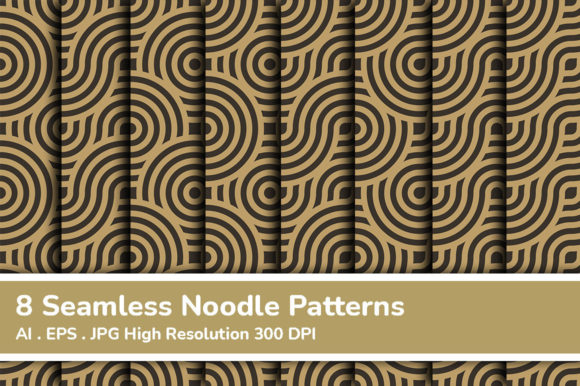8 Seamless Noodle Patterns: Versatile, Beautiful & Ready for Real Projects