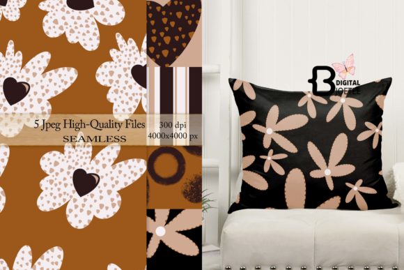 Boho Floral Seamless Patterns
