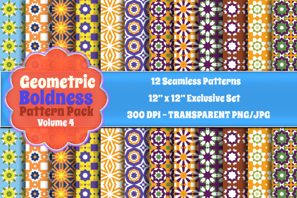 Digital Paper Patterns for POD Shops: Elevating Modern Print-on-Demand with Geometric Boldness