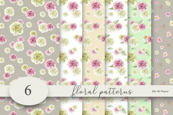 Floral Flowers Patterns Digital Paper