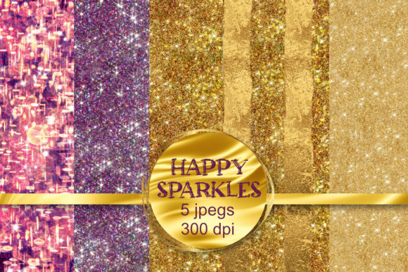 Happy Sparkles – Sparkly Gold Patterns