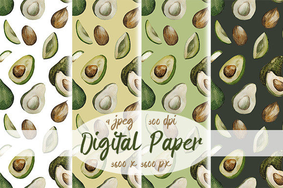 Patterns Avocado, Digital Paper: A Practical Resource for Designers and Content Creators