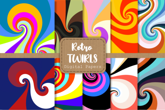 Retro Twirls Sixties Swirly Patterns 2