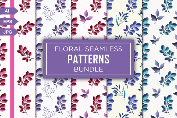 Seamless Floral Patterns Vector