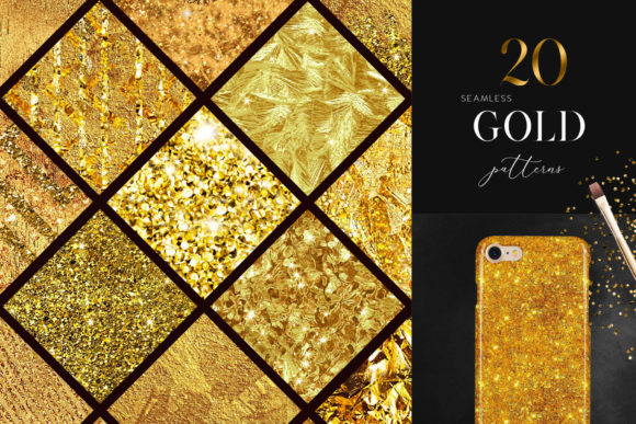 Seamless Gold Patterns & Metallic Pattern