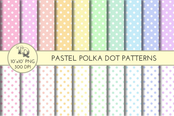Seamless Pastel Polka Dot Patterns