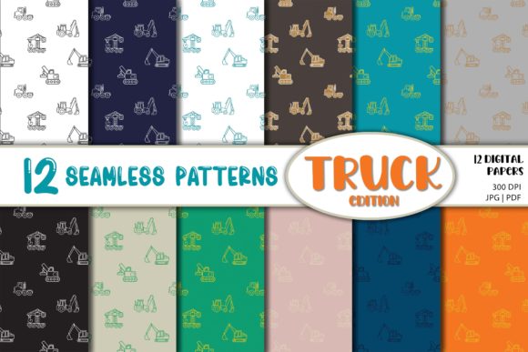 Seamless Patterns for Kids Truck Digital