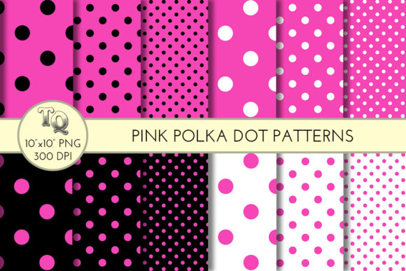Seamless Pink Polka Dot Patterns