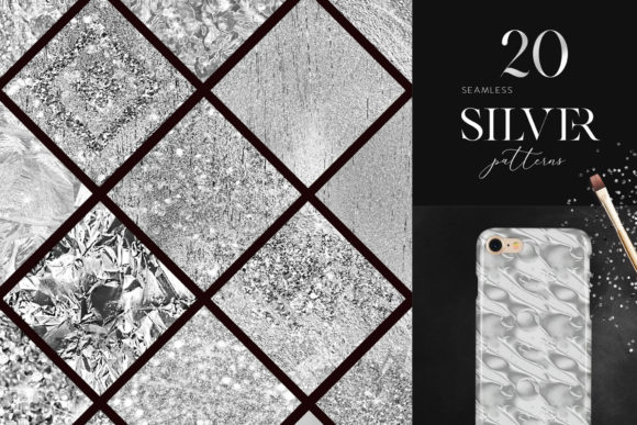Seamless Silver Patterns, Metallic: Precision Texture Assets for Professional Design Workflows